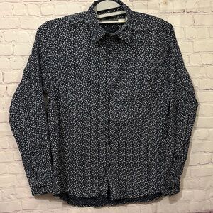 MICHAEL KORS Men’s Dark Blue Floral Button Down Shirt Sz: XL